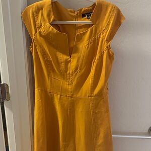 Sharagano Mustard Midi Dress